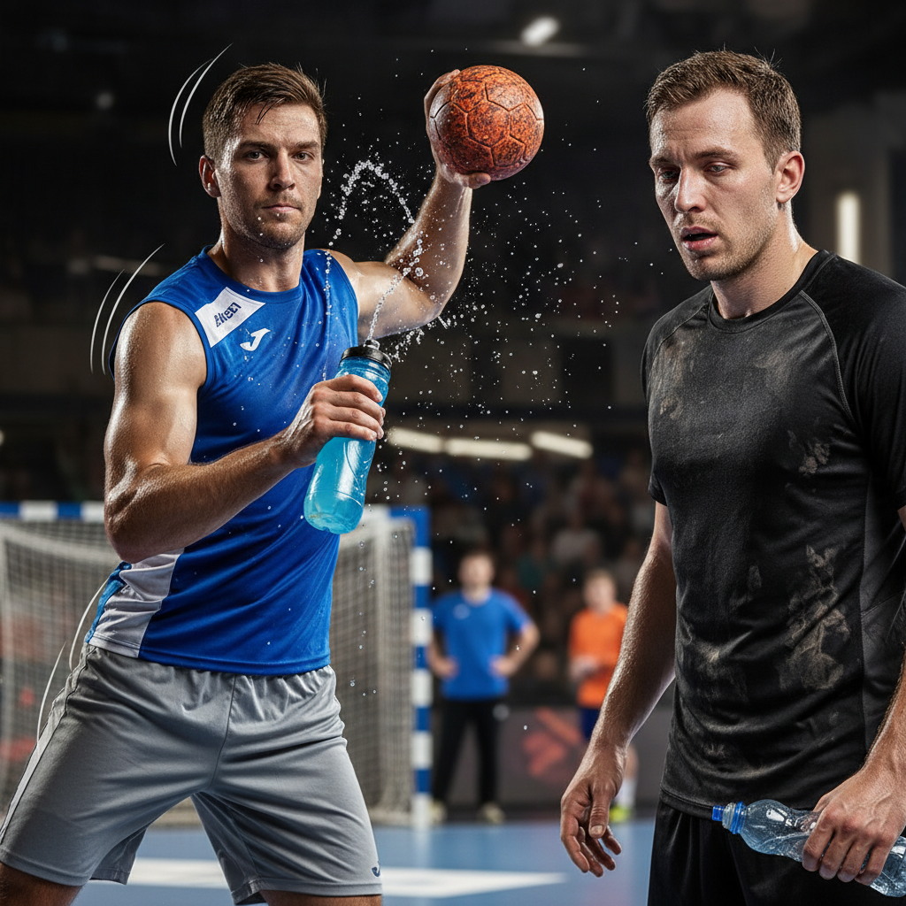 Hydratation et performance au handball : protocoles et chiffres clés